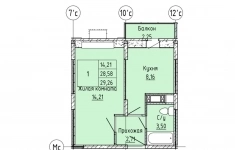 Продам 1 комнатную квартиру 32 м2 картинка из объявления