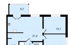 Продам 2 комнатную квартиру 65.9 м2 картинка из объявления