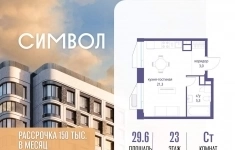 Продам 1 комнатную квартиру 29.6 м2 картинка из объявления