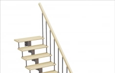 Модульная лестница Стандарт прямой марш h=3375-3525мм картинка из объявления