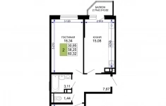 Продам 2 комнатную квартиру 60.32 м2 в объявлении 10 фото Продам 2 комнатную квартиру 60.32 м2 картинка из объявления