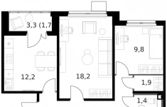 Продам 3 комнатную квартиру 77.8 м2 картинка из объявления