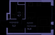 Продам 1 комнатную квартиру 26 м2 картинка из объявления