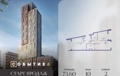 Продам 2 комнатную квартиру 73.6 м2 картинка из объявления
