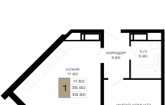 Продам 1 комнатную квартиру 38 м2 в объявлении 10 фото Продам 1 комнатную квартиру 38 м2 картинка из объявления