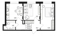 Продам 2 комнатную квартиру 58 м2 картинка из объявления
