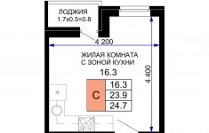 Продам 1 комнатную квартиру 24 м2 картинка из объявления