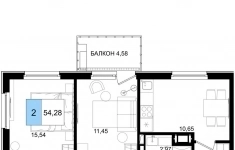 Продам 2 комнатную квартиру 54.28 м2 в объявлении 10 фото Продам 2 комнатную квартиру 54.28 м2 картинка из объявления