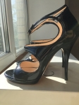 Босоножки туфли casadei италия 39 размер черные лак кожа платформ картинка из объявления