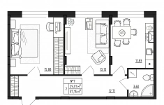 Продам 2 комнатную квартиру 57 м2 картинка из объявления