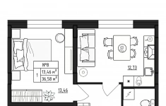 Продам 1 комнатную квартиру 36 м2 в объявлении 10 фото Продам 1 комнатную квартиру 36 м2 картинка из объявления