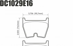 Колодки тормозные DC1029E16 DC Brakes RT.2 AUDI RS4, RS6, Brembo G (комплект 8 шт) JBT FB8P картинка из объявления