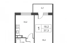 Продам 1 комнатную квартиру 37 м2 в объявлении 2 фото Продам 1 комнатную квартиру 37 м2 картинка из объявления