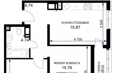 Продам 2 комнатную квартиру 57.18 м2 картинка из объявления