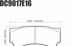 Колодки тормозные DC9017E16 DC Brakes RT.2 Alcon Monoblock 6 CAR97 картинка из объявления