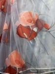 Тюль органза готовая маки персиковые 500*260см