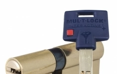Цилиндр Mul-T-Lock Interactive+ ключ-ключ (размер 40x50 мм) - Латунь, Флажок (5 ключей) картинка из объявления