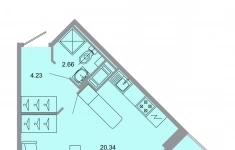 Продам 1 комнатную квартиру 30.3 м2 картинка из объявления