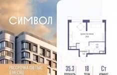 Продам 1 комнатную квартиру 35.3 м2 в объявлении 10 фото Продам 1 комнатную квартиру 35.3 м2 картинка из объявления