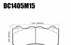 Колодки тормозные DC1405M15 DC brakes Race Track, перед. Jeep SRT8 2012-2014, AUDI 4F RS6 (BREMBO) картинка из объявления