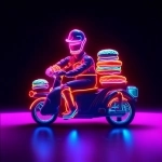 Вело, мото, авто курьер - доставка еды и продуктов. 100 городов для работы на выбор. картинка из объявления