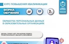 Обработка персональных данных в образовательных организациях (повышение квалификации) (ПД-ПК-17) картинка из объявления