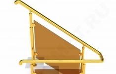 Перила: стекло, полир. нержавеющая сталь, цвет золото №551 картинка из объявления