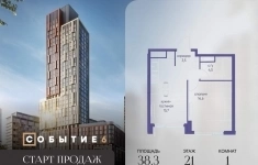 Продам 1 комнатную квартиру 38.3 м2 в объявлении 10 фото Продам 1 комнатную квартиру 38.3 м2 картинка из объявления