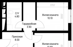 Продам 2 комнатную квартиру 57.05 м2 картинка из объявления