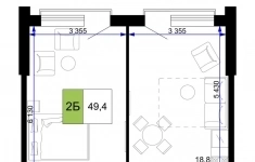 Продам 2 комнатную квартиру 49.4 м2 в объявлении 10 фото Продам 2 комнатную квартиру 49.4 м2 картинка из объявления
