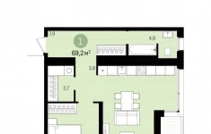 Продам 1 комнатную квартиру 57 м2 картинка из объявления