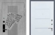 Дверь входная (стальная, металлическая) Баяр 1 quot;Волкquot; B-03 Молдинг quot;Белый ясеньquot; с биометрическим замком (электронный, отпирание по отпечатку пальца) картинка из объявления