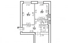 Продам 2 комнатную квартиру 46.2 м2 картинка из объявления