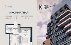 Продам 1 комнатную квартиру 43 м2 в объявлении 10 фото Продам 1 комнатную квартиру 43 м2 картинка из объявления