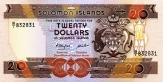Банкнота 20 долларов, Соломоновы острова в объявлении 2 фото Банкнота 20 долларов, Соломоновы острова картинка из объявления