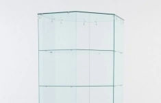 Витрина стеклянная quot;истраquot; угловая №118 шестигранная (без дверки, задние стенки - стекло), Дуб Сонома картинка из объявления