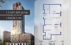 Продам 2 комнатную квартиру 66 м2 картинка из объявления