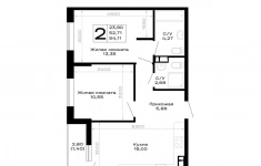 Продам 2 комнатную квартиру 54.11 м2 в объявлении 4 фото Продам 2 комнатную квартиру 54.11 м2 картинка из объявления