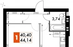 Продам 1 комнатную квартиру 44 м2 картинка из объявления