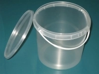 Ведро 1л.пластиковое прозрачное с герм. крышкой картинка из объявления