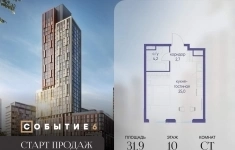 Продам 1 комнатную квартиру 31.9 м2 картинка из объявления