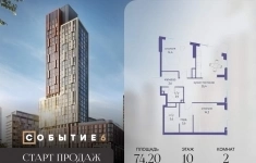 Продам 2 комнатную квартиру 74.2 м2 в объявлении 10 фото Продам 2 комнатную квартиру 74.2 м2 картинка из объявления