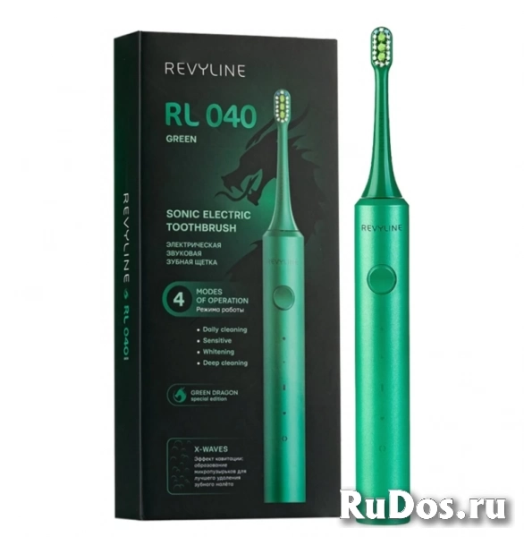 Звуковая зубная щетка RL040 Green с пастой Revyline Smart фото